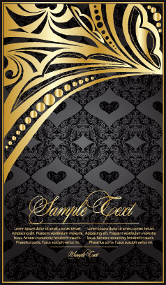 free vector Gold lace pattern vector